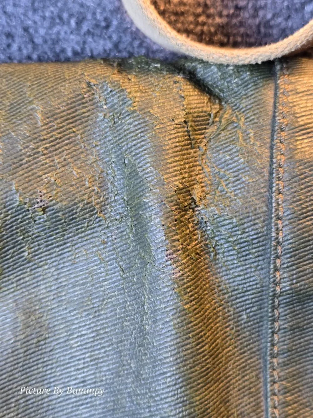 Fossil Supply Co. Vintage Green Canvas & Leather Messenger Bag